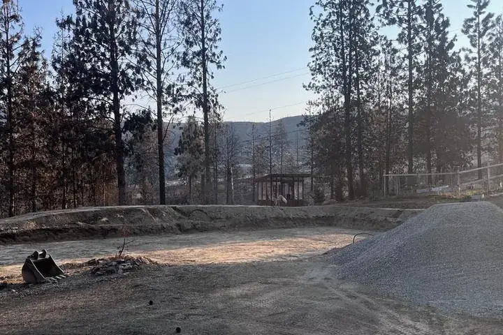 Finished excavation and site work by Backcountry Excavation in the Chelan valley